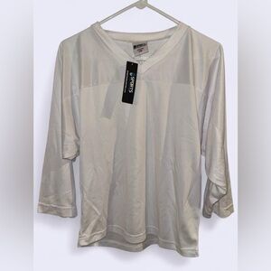 Kids White V-Neck Jersey